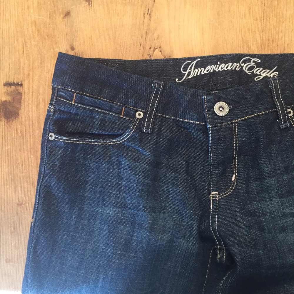 Vintage Y2K American Eagle Real Flare Dark Wash Jeans - Picture 4 of 6